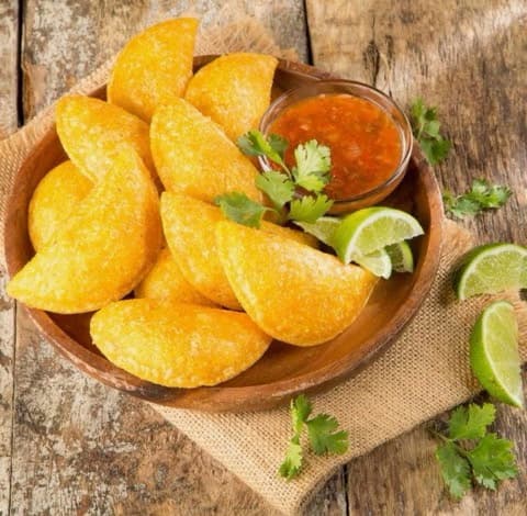 Colombian empanadas with ají